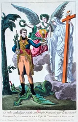 Katolsk tilbedelse vendte tilbage til det franske folk af 1. konsul Bonaparte, 1800-tallet