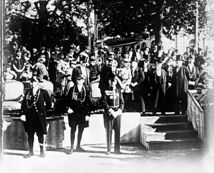 Ceremoni med højtstående personer og embedsmænd, c1914-c1918