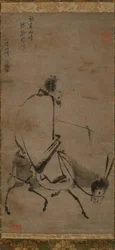 Chan-mester, der rider på et muldyr, før 1249.