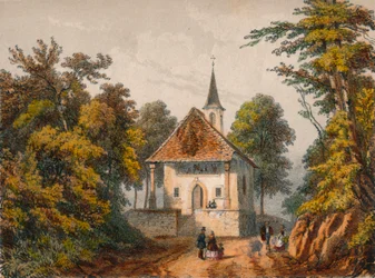 Chapelle de Guillaume-Tell, Küssnacht, midten af det 19. århundrede.