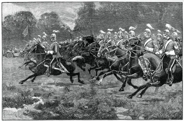 Anklagen for den 5. og 7. Dragoon Guard, anmeldelse i Windsor Park, 1900