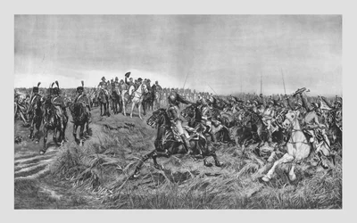 Anklagen for de franske Cuirassiers, slutningen af det 19. århundrede.