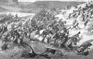 Anklagen for de syttende Lancers ved Ulundi, 1879, c1880