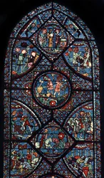 Charlemagne Window, Cathedral of Chartres, Frankrig, c1225