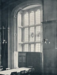 Charterhus. Interiør af bugten i spisesalen, 1925