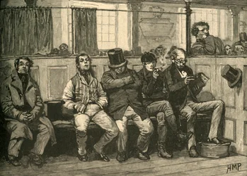 Chartister ved kirken, c1839 c1890.