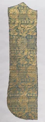 Chasuble Fragment with Realistic Animals, ca. 1420.