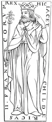 Childeric II c653-675, 1100-tallet 1849
