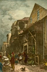 Det kinesiske kvarter i San Francisco, c1885.