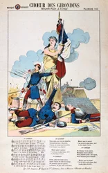 Girondinernes kor, sangark, fransk-preussisk krig, 1870-1871.