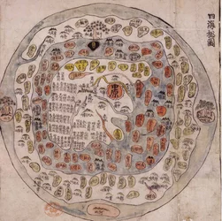 Chonhado Map of All Under Heaven, midten af det 18. årh.