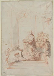 Kristus administrerer værten, 1700-tallet.