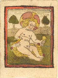 Kristusbarn med fugl, 14601470.