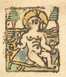 Kristusbarn med fugl, 1480.
