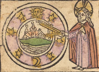Kristus måler kloden, 14601470.