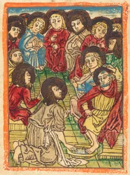 Kristus vasker apostlenes fødder, ca. 1480.