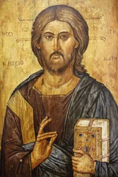 Kristus pantokrator maleri Madrid Spanien