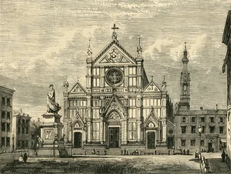 Santa Croce-kirken, Firenze, 1890.