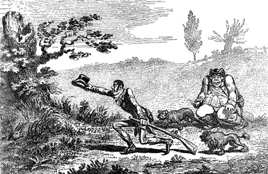 Cockneysportsmænd finder en hare, 1800