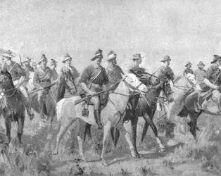 Kolonitropper i Sydafrika, 1899-1901: Australske buskmænd i marts 1901.
