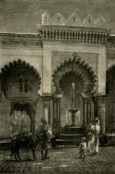 Søjlegang i moskeen Djamaa-El-Kebir, Algier, 1890.