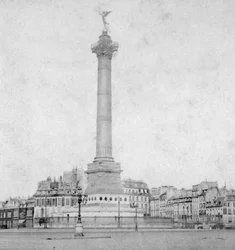 Julisøjlen, Place de la Bastille, Paris, Frankrig, slutningen af ​​det 19. eller begyndelsen af ​​det 20. århundrede