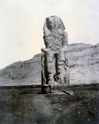 Kolosser af Memnon, Theben, Egypten, 1852