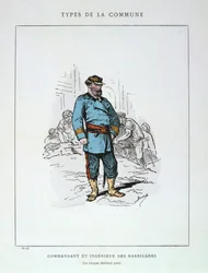 Kommandør og ingeniør af barrikader, Paris Kommune, 1871.