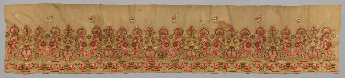 Komplet skørtekant, 1700-tallet.