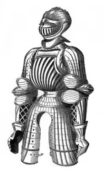 Konveks rustning siges at være Maximilians, 15. århundrede, 1870
