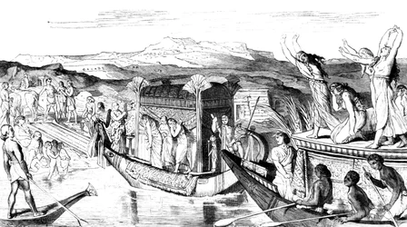 Konvoj vender tilbage med en nekropolis, Egypten, 1881