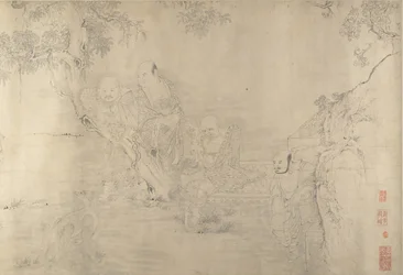 Kopi efter The Sixteen Luohans, 1800-begyndelsen af det 20. århundrede.