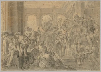 Kopi af Annibale Carraccis St. Roch Giving Alms, 1595 eller senere.