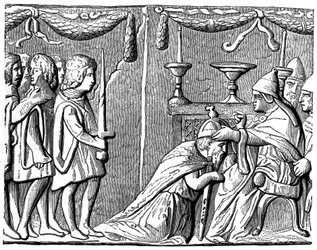 Kroningen af kejser Sigismund ved pave Eugenius 4., 15. århundrede, 1870