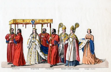 Kostumedesign til Shakespeares skuespil, Henry VIII, 1800-tallet.