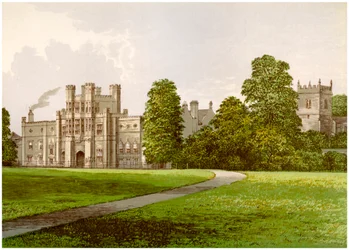 Coughton Court, Warwickshire, hjemsted for Baronet Throckmorton, c1880