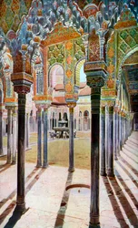 Løvernes domstol, Alhambra, Granada, Andalusien, Spanien, c1924