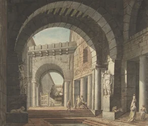 Gårdhave, 1700-tallet.