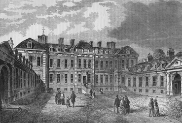 Gården til Montagu House, Great Russell Street, Bloomsbury, London, 1830 1878