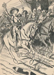 Cromwell fører sine jernsider til kamp, c1907