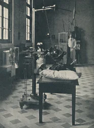 Crookes, Rontgen og Finsen - Using the Marvelous X-rays Apparatus, c1925