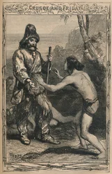 Crusoe og fredag, c1870