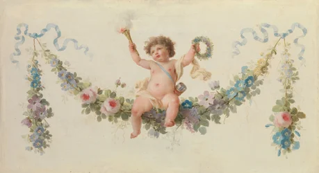 Amor siddende på en krans, 1770-90.