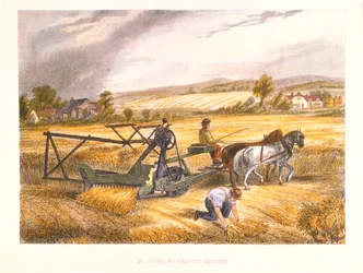 Cyrus McCormicks høstmaskine fra 1831 patenteret 1834, c1851.