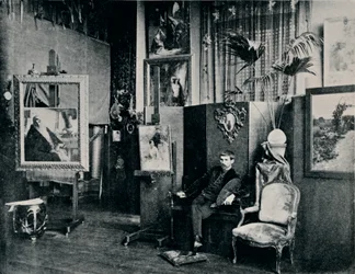 Dagnan i sit atelier, c1897