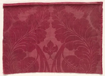 Damask med blade og blomsterdesign, 1700-1800-tallet.