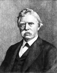 David Edward Hughes, engelsk elektriker og opfinder, ca. 1880