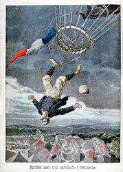 En aeronauts død over Beuzeville, Frankrig, 1899