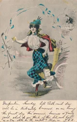 Dekorativ kvindelig golfspiller 1, c1904