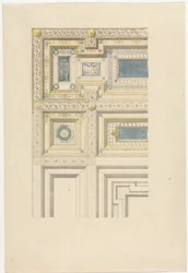 Design til dekorativt loft, 1800-tallet.